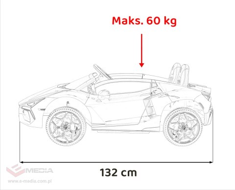 Pojazd Lamborghini Revuelto XL STRONG Biały