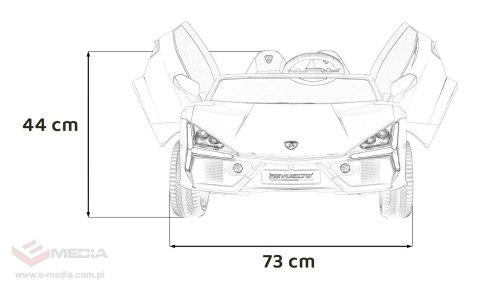 Pojazd Lamborghini Revuelto XL STRONG Szary