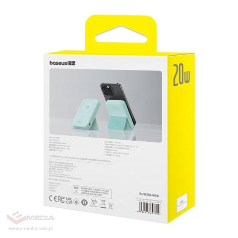 Powerbank magnetyczny Baseus MagPro Magnetic 5000mAh 20W, magsafe (miętowy)