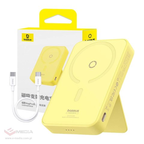 Powerbank magnetyczny Baseus MagPro Magnetic 5000mAh 20W, magsafe (żółty)
