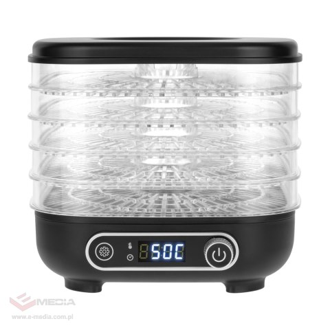 Suszarka do grzybów , warzyw , owoców , 300W , 5 sit , wyświetlacz , termoobieg , TEESA