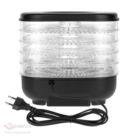 Suszarka do grzybów , warzyw , owoców , 300W , 5 sit , wyświetlacz , termoobieg , TEESA