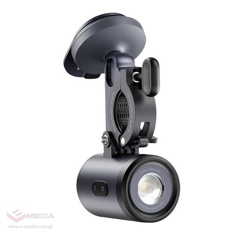 Uchwyt rowerowy BASEUS PrimeTrip 2w1 z latarką (czarny)