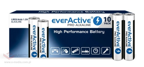 Baterie alkaliczne AAA / LR03 everActive Pro - 10 sztuk (kartonik)