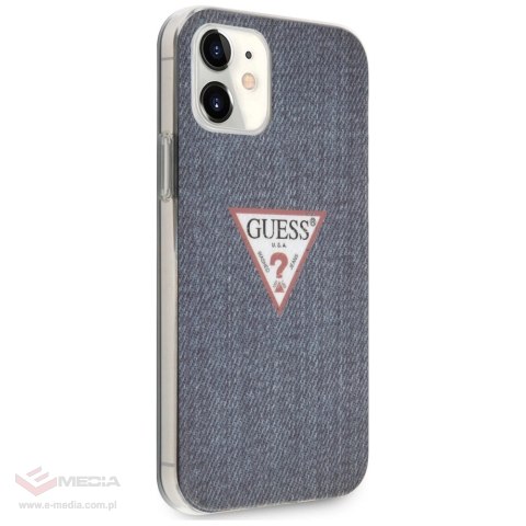 Etui Guess Jeans Collection na iPhone 12 mini - granatowe