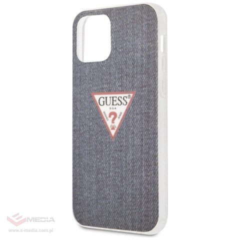 Etui Guess Jeans Collection na iPhone 12 mini - granatowe