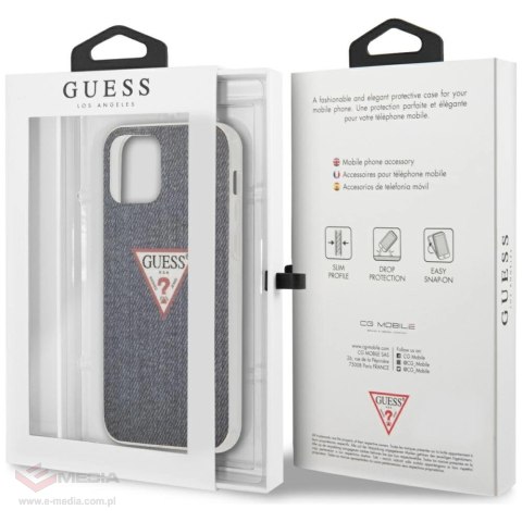 Etui Guess Jeans Collection na iPhone 12 mini - granatowe