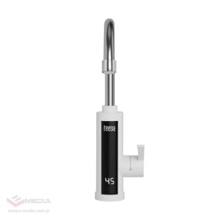 Przepływowy podgrzewacz wody - bateria kuchenna biała