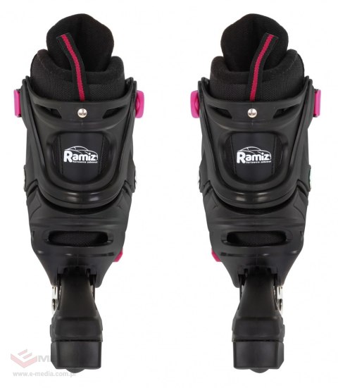 Zestaw 4w1 Rolki Wrotki Łyżwy dla dzieci Rozmiar 29-33 Różowy