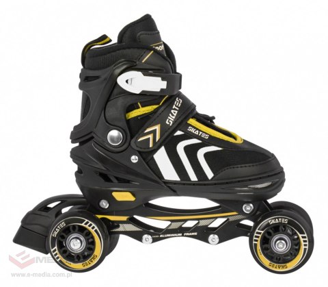 Zestaw 4w1 Rolki Wrotki Łyżwy dla dzieci Rozmiar 29-33 Żółty