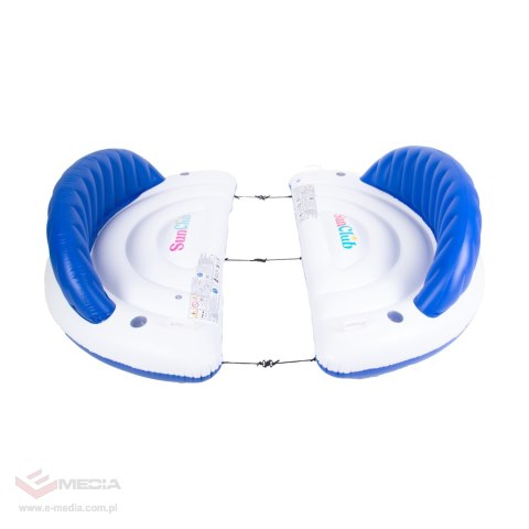 Duży materac basenowy z oparciem SUNCLUB