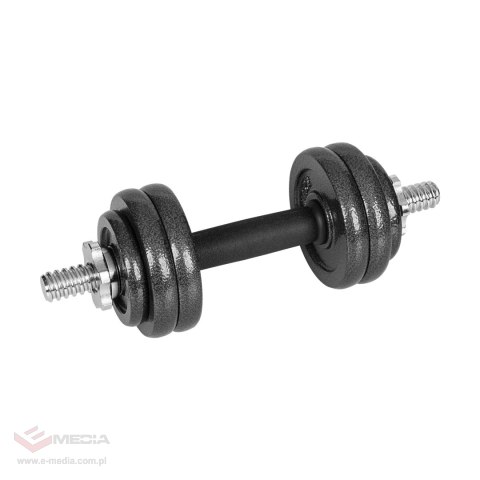 Hantle żeliwne regulowane w walizce z gryfem, zestaw 15kg REBEL ACTIVE