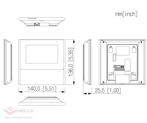 PANEL WEWNĘTRZNY VTH2612L-W Wi-Fi / IP DAHUA