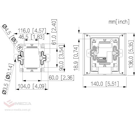 PANEL WEWNĘTRZNY VTH2612L-W Wi-Fi / IP DAHUA