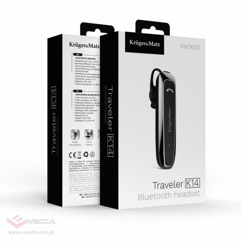 Słuchawka Bluetooth Kruger&Matz Traveler K14