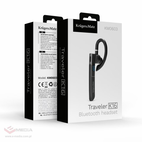 Słuchawka Bluetooth Kruger&Matz Traveler K16