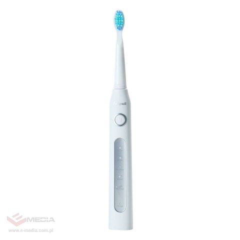 Szczoteczki soniczne do zębów z zestawem końcówek i etui FairyWill FW-507 (Czarna i Biała)