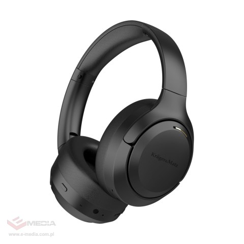 Bezprzewodowe słuchawki nauszne z ANC , Kruger&Matz F8A , czarne