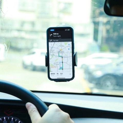 Joyroom samochodowy uchwyt na telefon z teleskopowym wysuwanym ramieniem na deskę rozdzielczą i szybę czarny (JR-ZS259)