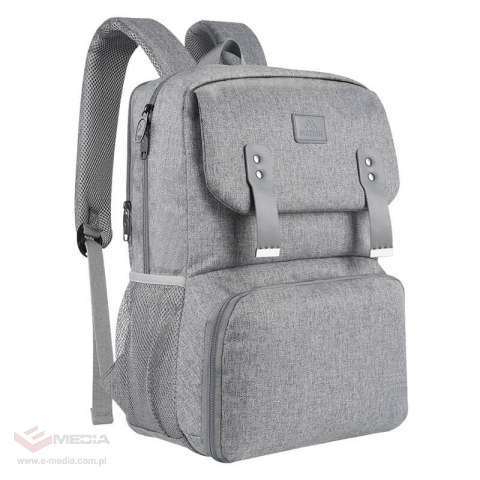 Plecak na laptopa / Torba na lunch 15.6'' Matein 1161 Szary USB