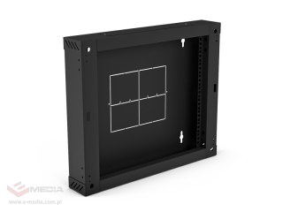 Sekcja tylna 100 mm (zawiasowa / uchylna) do szaf SW-6U-600-450-01-C, kolor czarny ALANTEC
