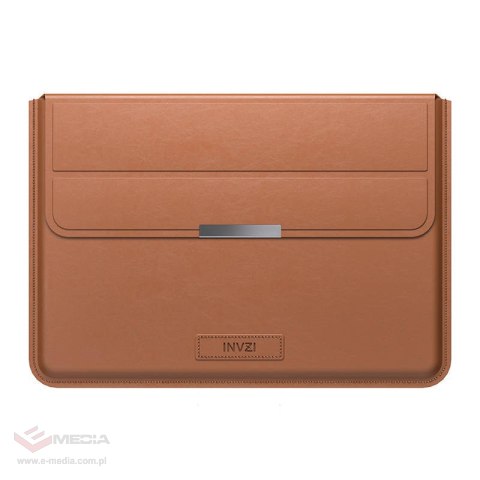 Skórzane etui / pokrowiec z funkcją podstawki INVZI do MacBook Pro/Air 15"/16" (brązowe)