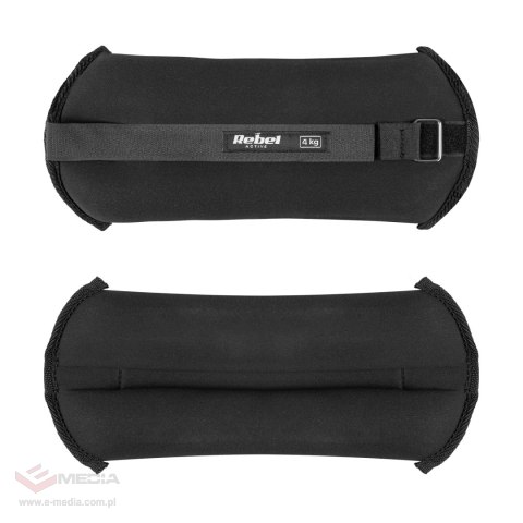 Obciążniki na kostki i nadgarstki 2x4kg, REBEL ACTIVE