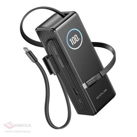 Powerbank EcoFlow RAPID 25000mAh, 170W (wbudowane kable 100W)