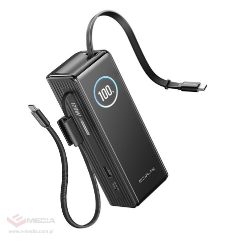 Powerbank EcoFlow RAPID 25000mAh, 170W (wbudowane kable 100W)