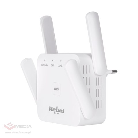 Repeater - wzmacniacz sieci bezprzewodowej 2.4+5 GHz Rebel