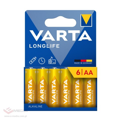 Bateria alkaliczna VARTA LR06 LONGLIFE 6szt./bl.