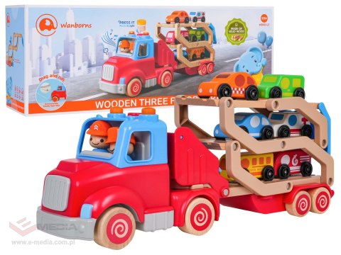 Drewniana Laweta + Autka