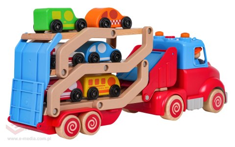 Drewniana Laweta + Autka