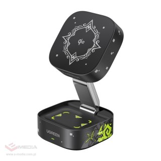 Ładowarka indukcyjna Qi2 2w1 Ugreen W702 Genshin Impact Series do Iphone, AirPods, 25W + kabel USB-C 1m