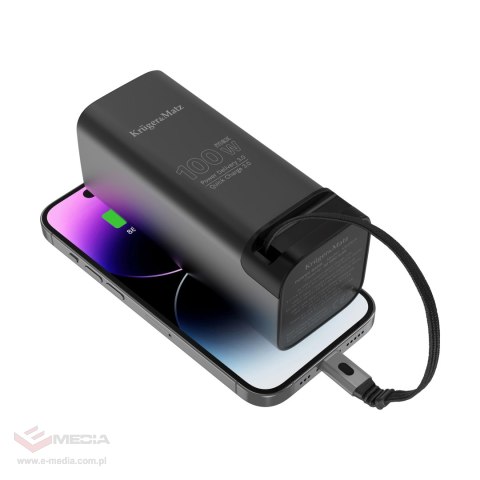 PowerBank Kruger&Matz 20000 mAh Li-ion 100W z funkcją QC oraz PD