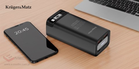 PowerBank Kruger&Matz 20000 mAh Li-ion 100W z funkcją QC oraz PD