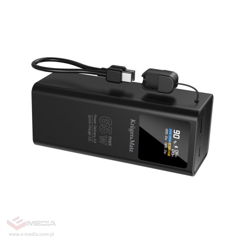 PowerBank Kruger&Matz 20000 mAh Li-ion 65W z funkcją QC oraz PD