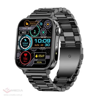 Smartwatch Colmi P80 (stalowy czarny)