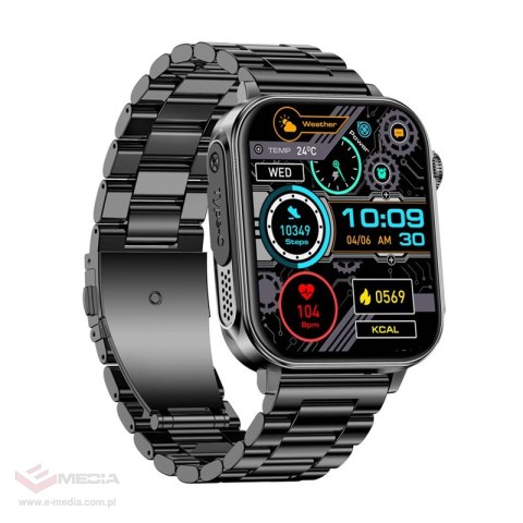 Smartwatch Colmi P80 (stalowy czarny)