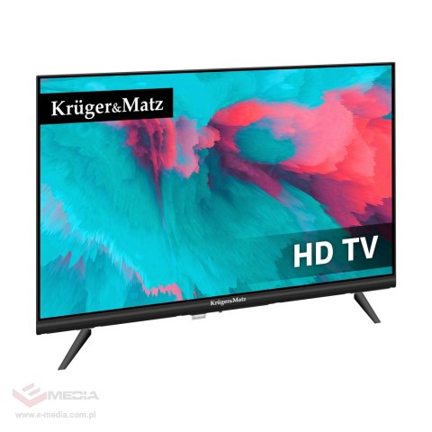 Telewizor Kruger&Matz 24" HD DVB-T2 H.265 HEVC 230/12V