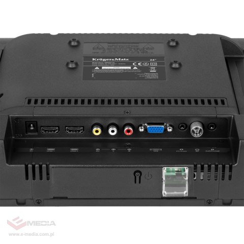 Telewizor Kruger&Matz 24" HD DVB-T2 H.265 HEVC 230/12V