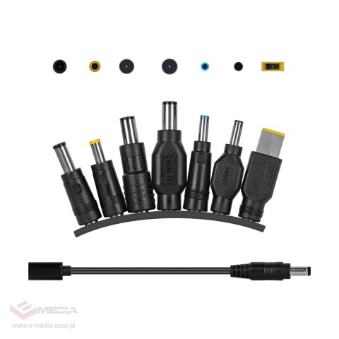 Zasilacz uniwersalny Kruger&Matz 45W z funkcją Power Delivery 7 końcówek