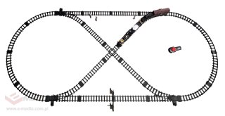 Zdalnie sterowana Kolejka Retro dla dzieci 5+ Tor 247 cm + Pilot 2,4 GHz + Dźwięki Światła + Funkcja Dymu