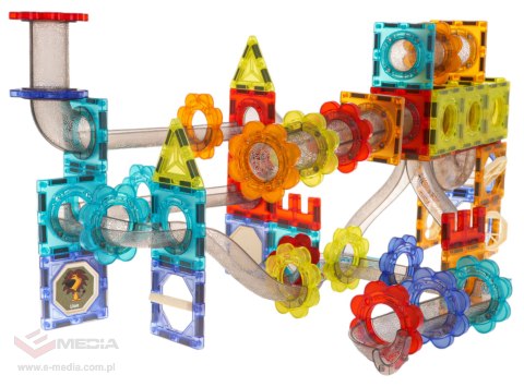 Klocki Magnetyczne Kulka Świecący Zestaw 228el.