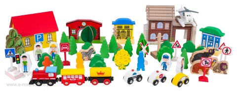 MEGA Drewniana Kolejka na Stoliku