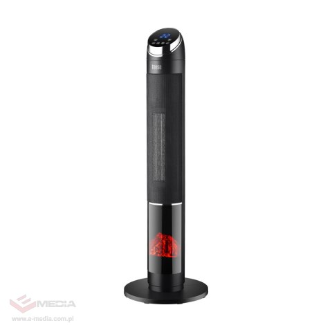 Termowentylator kolumnowy PTC Teesa z funkcją imitacji kominka