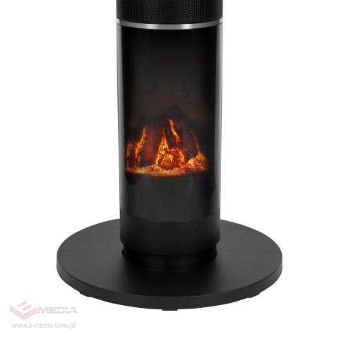 Termowentylator kolumnowy PTC Teesa z funkcją imitacji kominka