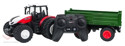 Traktor Czerwony R/C Z Zieloną Naczepą