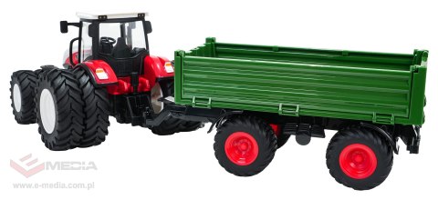 Traktor Czerwony R/C Z Zieloną Naczepą