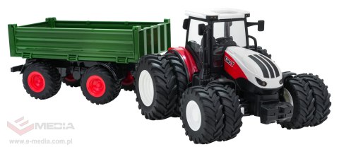 Traktor Czerwony R/C Z Zieloną Naczepą